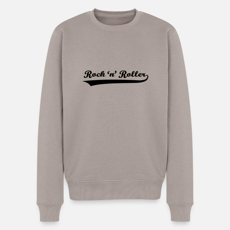 Rock 'n' Roller - Männer Premium Bio Pullover - Taupe