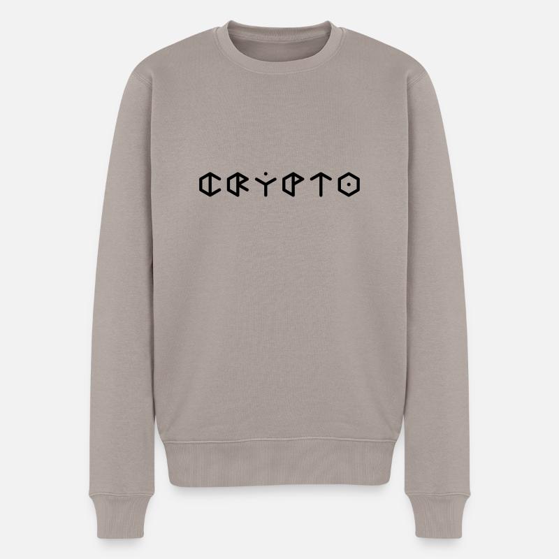 Crypto Crypto Monnaie - Pull Premium bio Homme - taupe