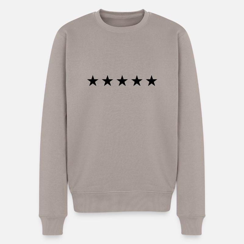 Cinq étoiles - Pull Premium bio Homme - taupe