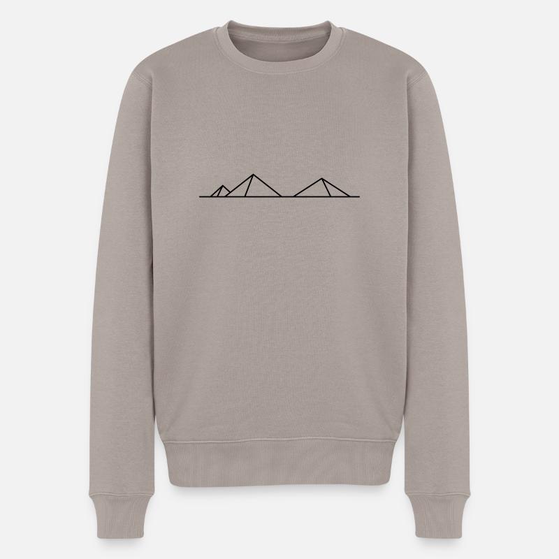 Pyramides - Pull Premium bio Homme - taupe