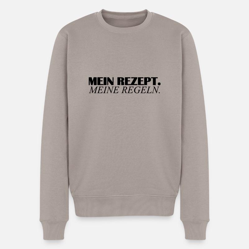 mein rezept - Männer Premium Bio Pullover - Taupe