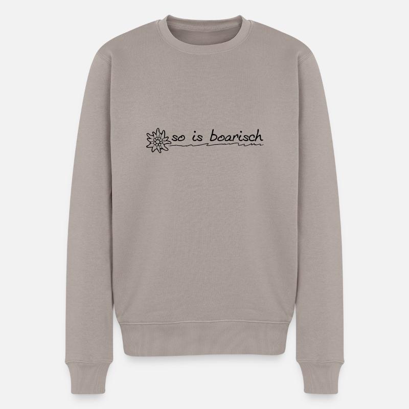 so_is_boarisch - Männer Premium Bio Pullover - Taupe