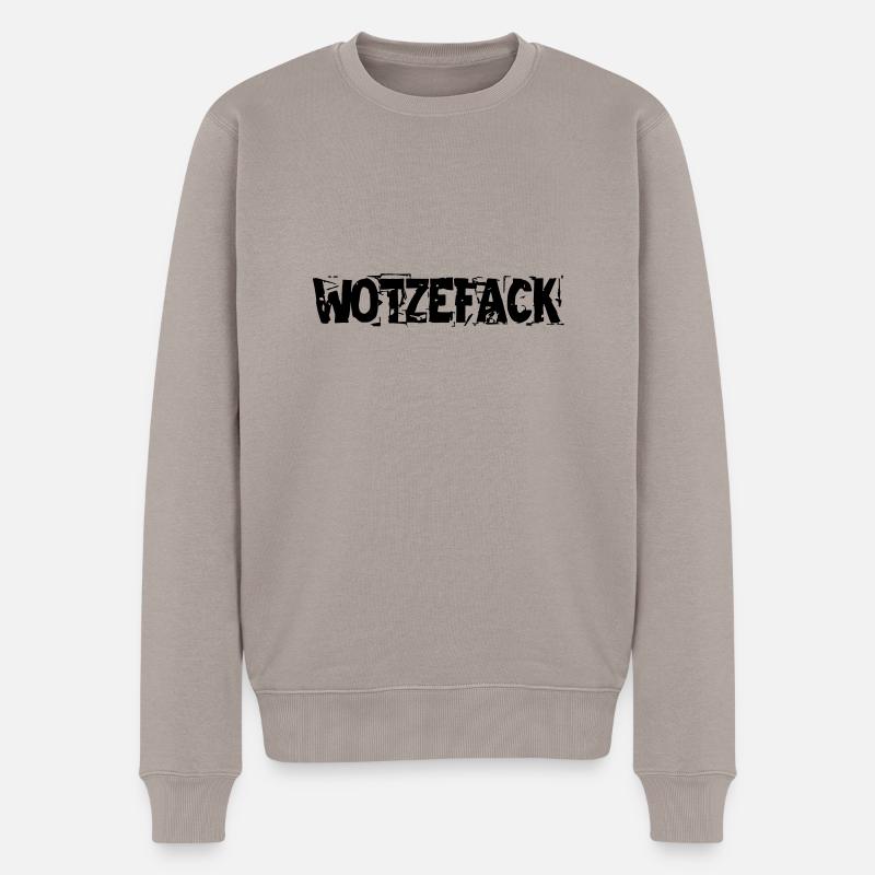 Wotzefack - Männer Premium Bio Pullover - Taupe