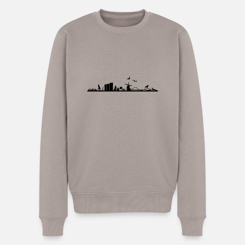 Skyline - Fehmarn - Männer Premium Bio Pullover - Taupe