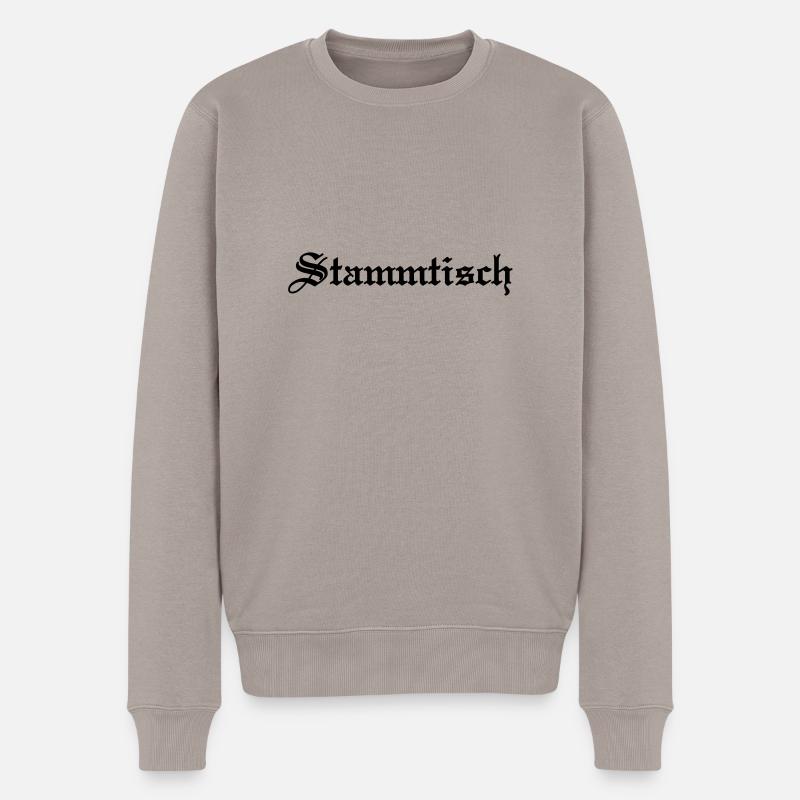 Stammtisch - Kickershirt - Männer Premium Bio Pullover - Taupe