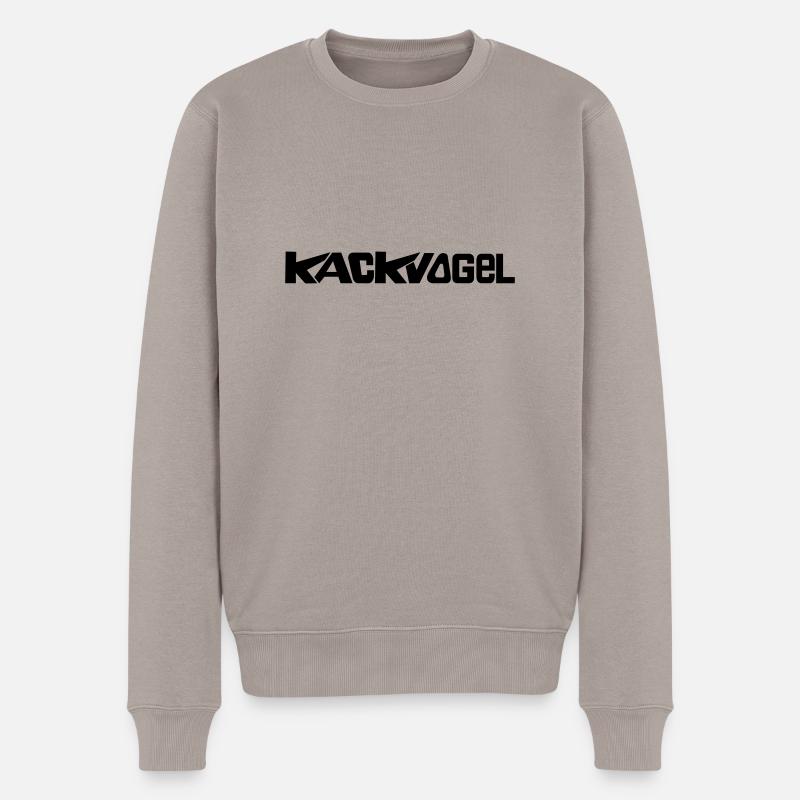 Kackvogel - Männer Premium Bio Pullover - Taupe