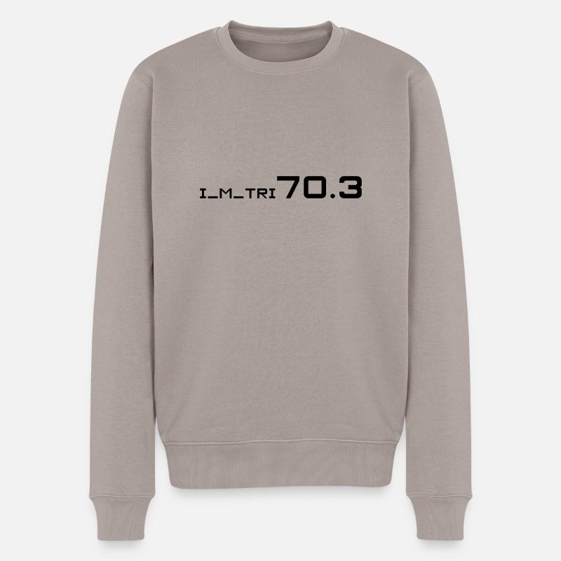 I_AM_TRI703 - Männer Premium Bio Pullover - Taupe