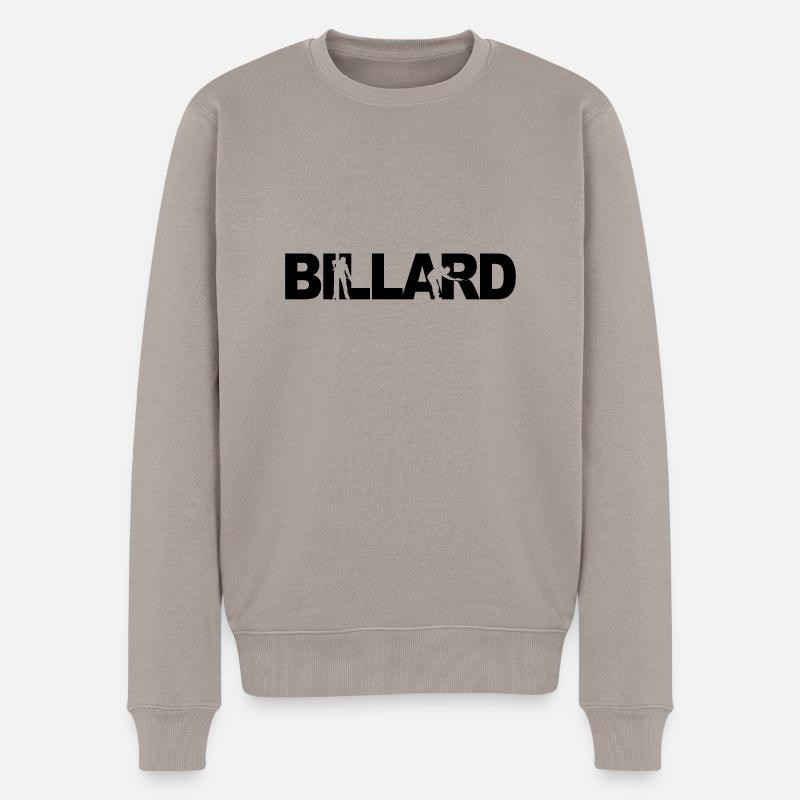 Billard - Männer Premium Bio Pullover - Taupe