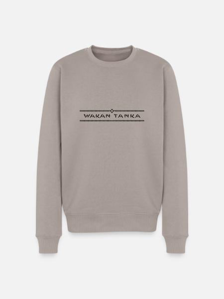 Wakan Tanka (het Grote Mysterie) vector - Mannen Premium Bio sweater - taupe