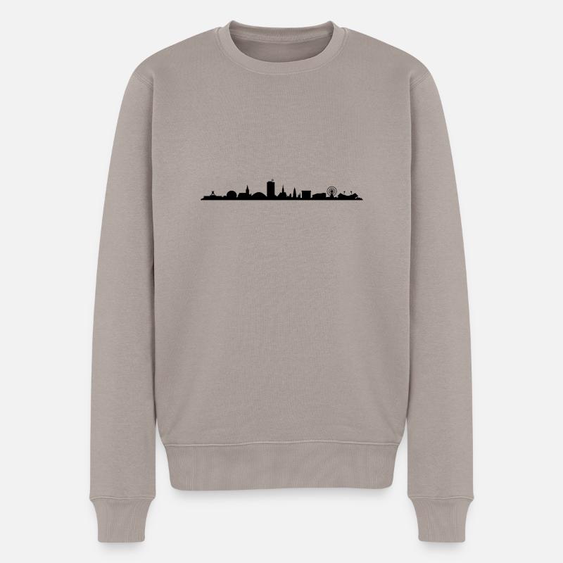 Skyline - Bochum - Männer Premium Bio Pullover - Taupe