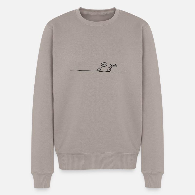 piepselber - Männer Premium Bio Pullover - Taupe