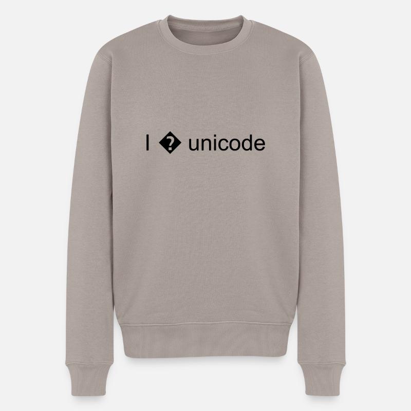 I(love)unicode - Pull Premium bio Homme - taupe