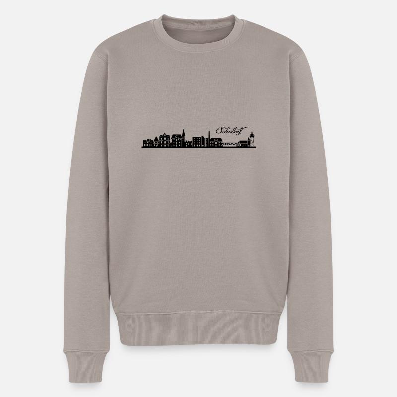 Schüttorfer Skyline - Männer Premium Bio Pullover - Taupe