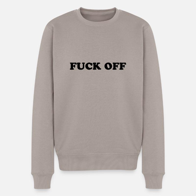 Fuck Off - Pull Premium bio Homme - taupe