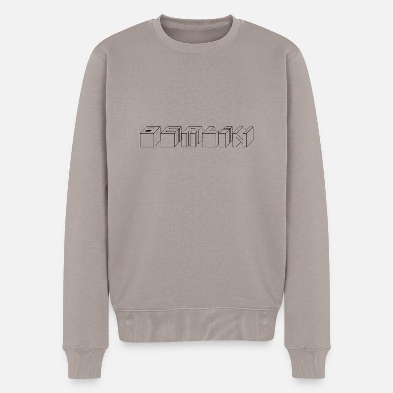 Berlin 3D - Männer Premium Bio Pullover - Taupe