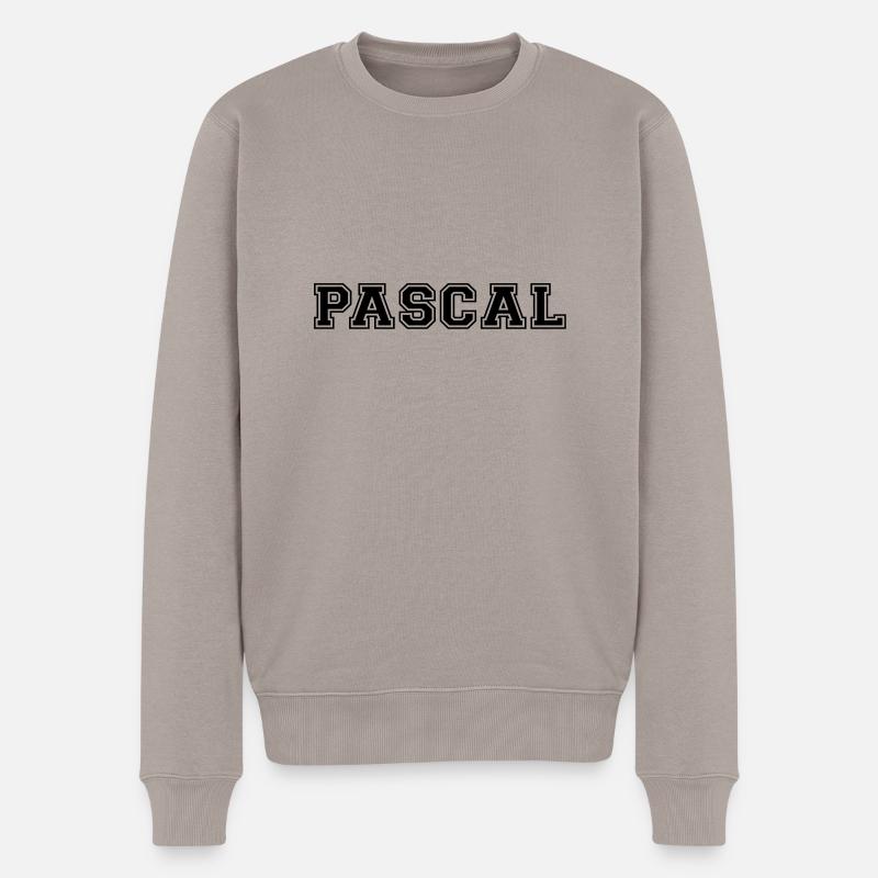 pascal - Männer Premium Bio Pullover - Taupe