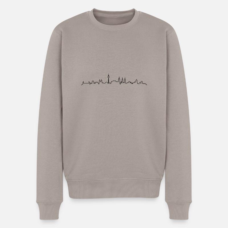 Skyline - Nürnberg - Männer Premium Bio Pullover - Taupe