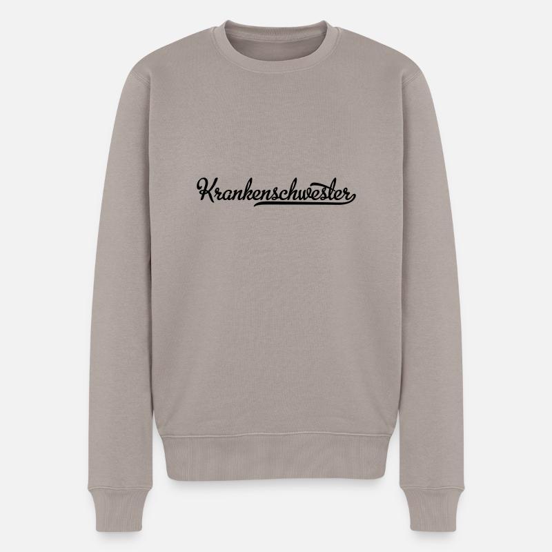 Krankenschwester - Männer Premium Bio Pullover - Taupe