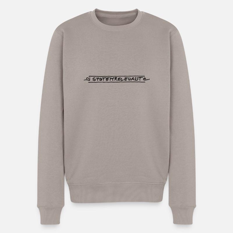 systemrelevant - Männer Premium Bio Pullover - Taupe