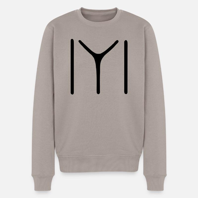Kayi Obasi - Männer Premium Bio Pullover - Taupe
