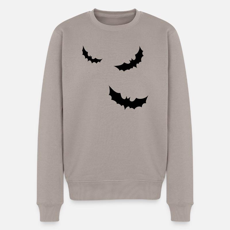 Fledermäuse - Männer Premium Bio Pullover - Taupe