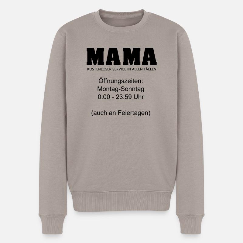 Mama Beruf 24/7 Service Tag und Nacht 1c - Männer Premium Bio Pullover - Taupe