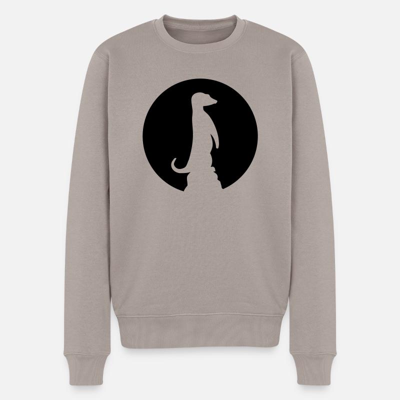 Erdmännchen - Männer Premium Bio Pullover - Taupe