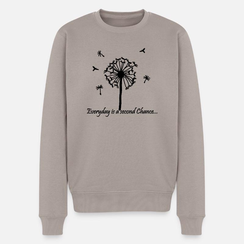 Pusteblume - Männer Premium Bio Pullover - Taupe