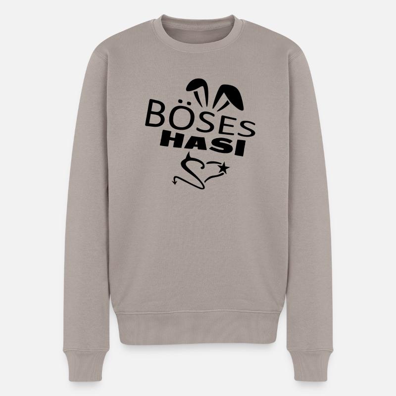 Böses Hasi - Männer Premium Bio Pullover - Taupe