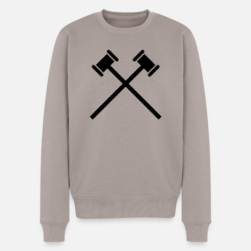 croquet - Männer Premium Bio Pullover - Taupe