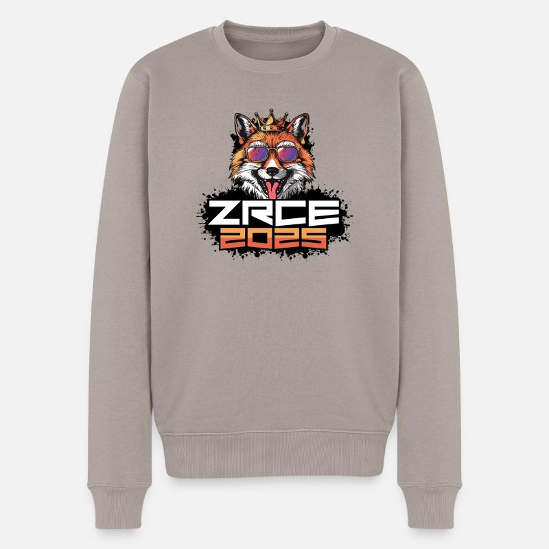 Zrce 2025 Party Fuchs - Männer Premium Bio Pullover - Taupe