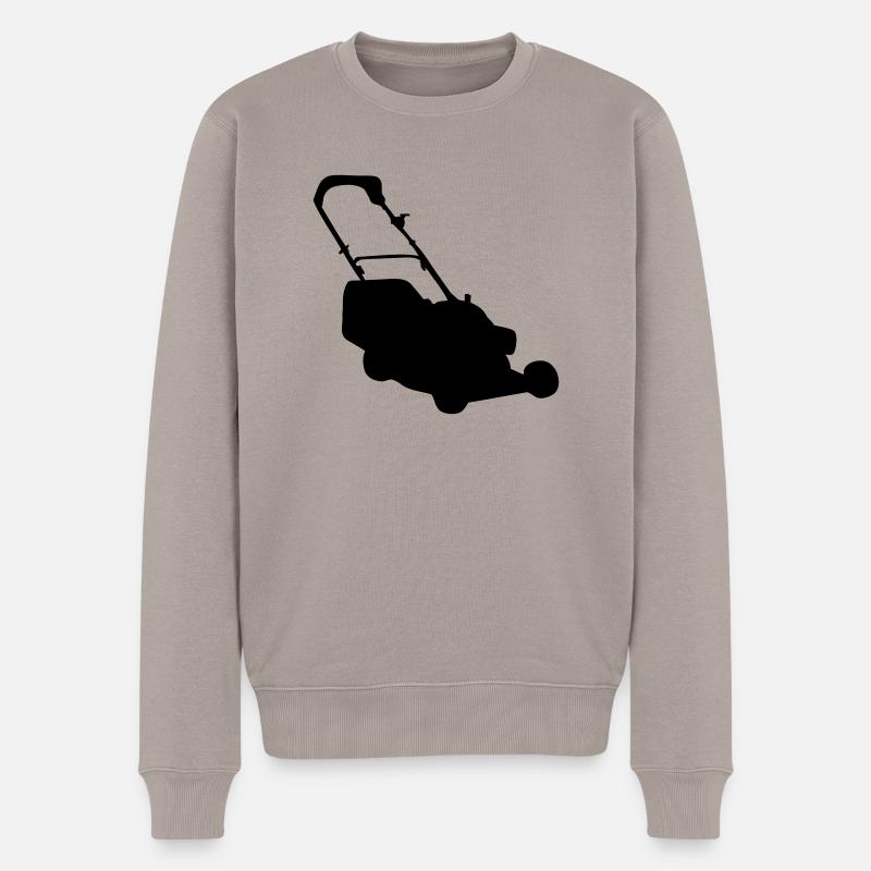 Rasenmäher - Männer Premium Bio Pullover - Taupe