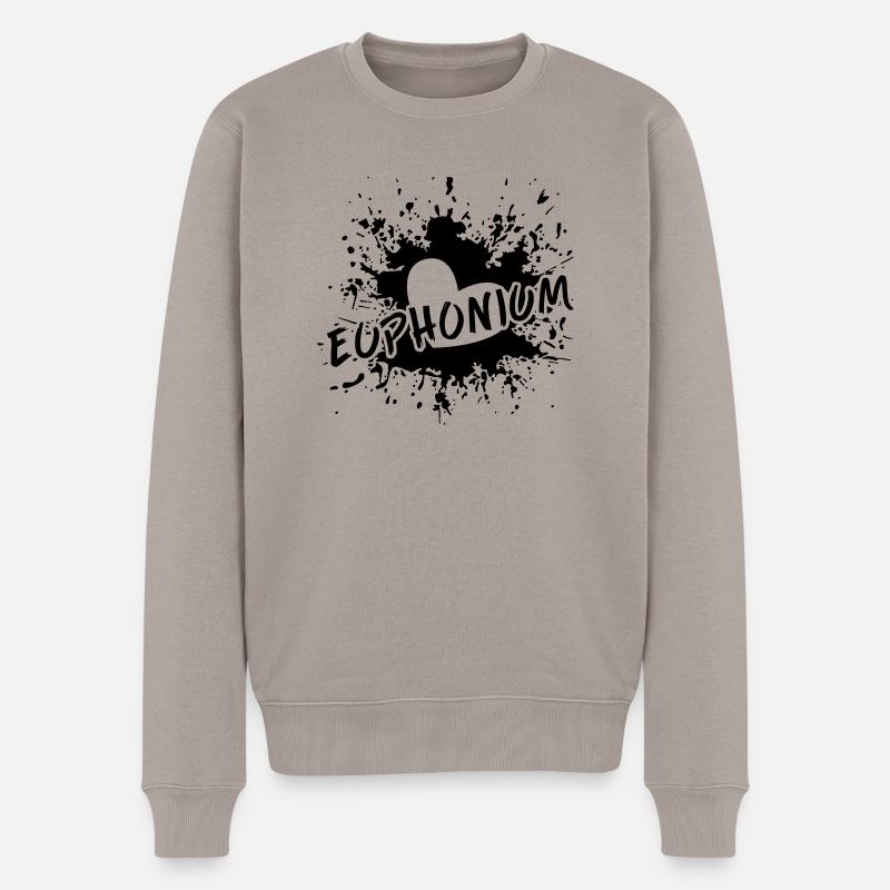 Euphonium - Männer Premium Bio Pullover - Taupe