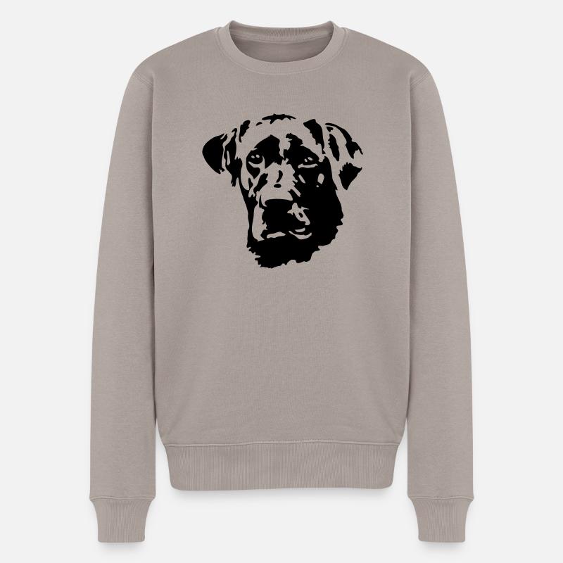 Labrador Retriever - Männer Premium Bio Pullover - Taupe