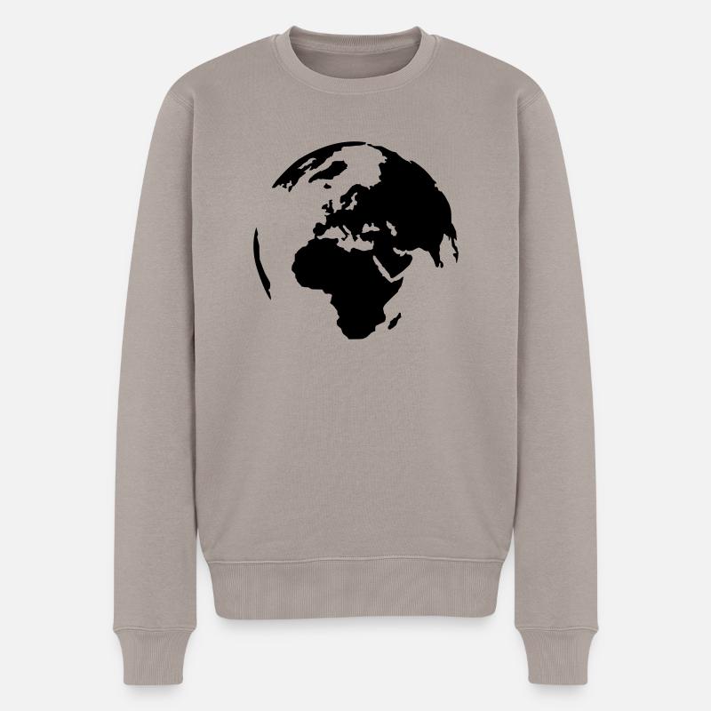 Welt - Männer Premium Bio Pullover - Taupe