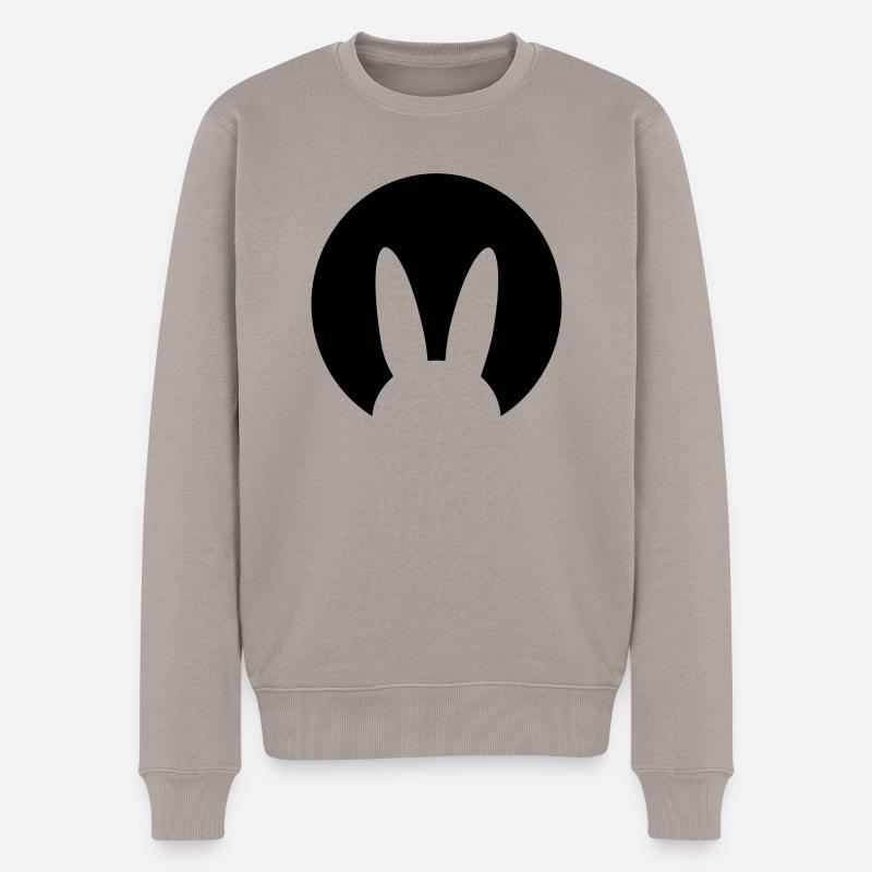 Hase - Männer Premium Bio Pullover - Taupe