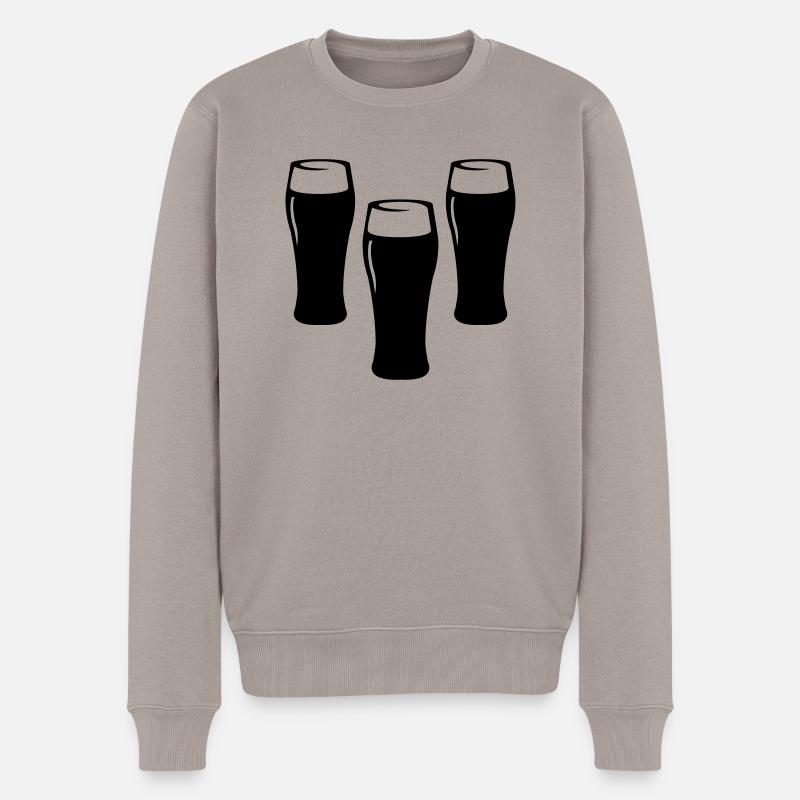 bier_glas_02 - Pull Premium bio Homme - taupe