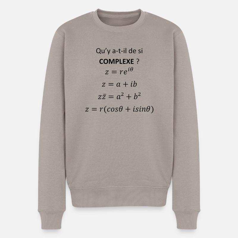 Komplexe Zahlen - Männer Premium Bio Pullover - Taupe