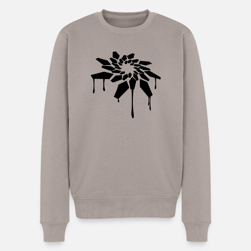 abstrakt - Männer Premium Bio Pullover - Taupe
