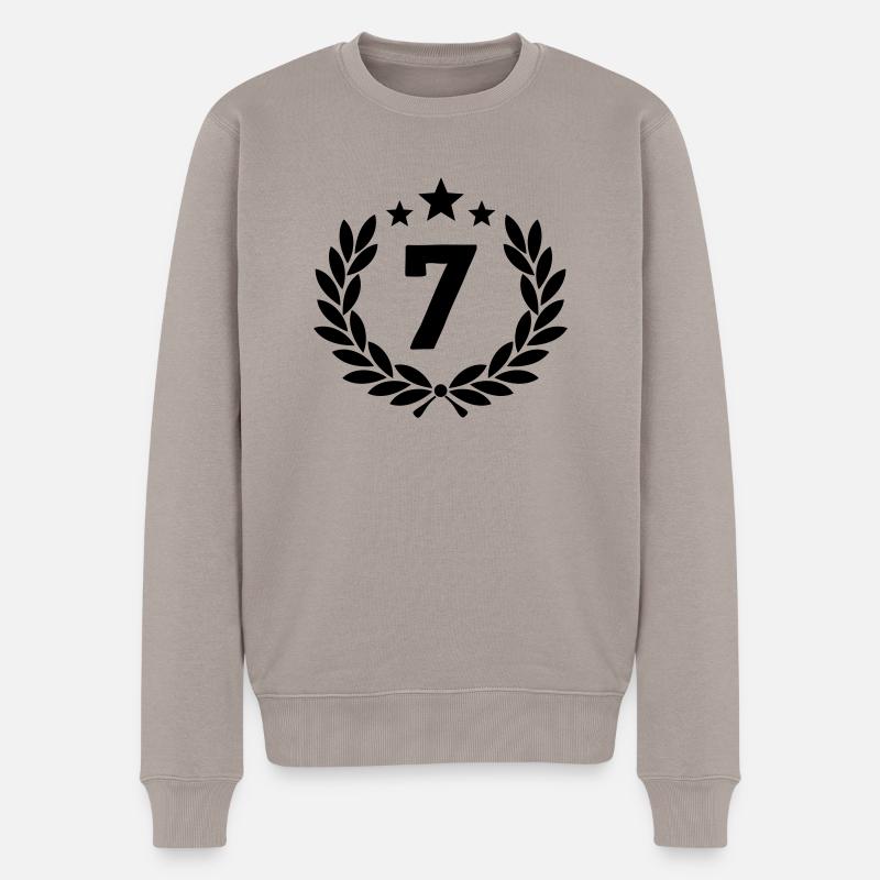 7. Jubiläum - Männer Premium Bio Pullover - Taupe