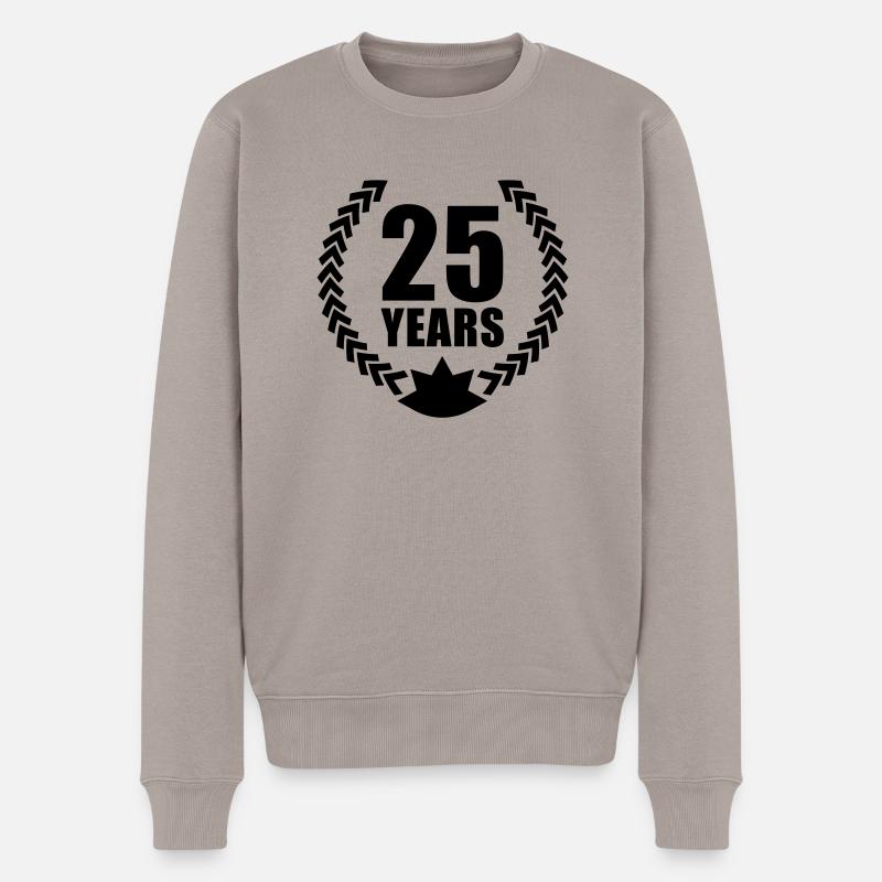 25_years__f1 - Männer Premium Bio Pullover - Taupe