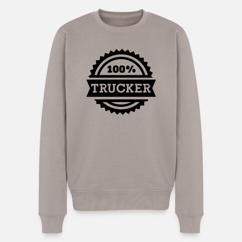 Trucker - Männer Premium Bio Pullover - Taupe