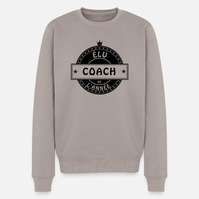 elu coach - Pull Premium bio Homme - taupe