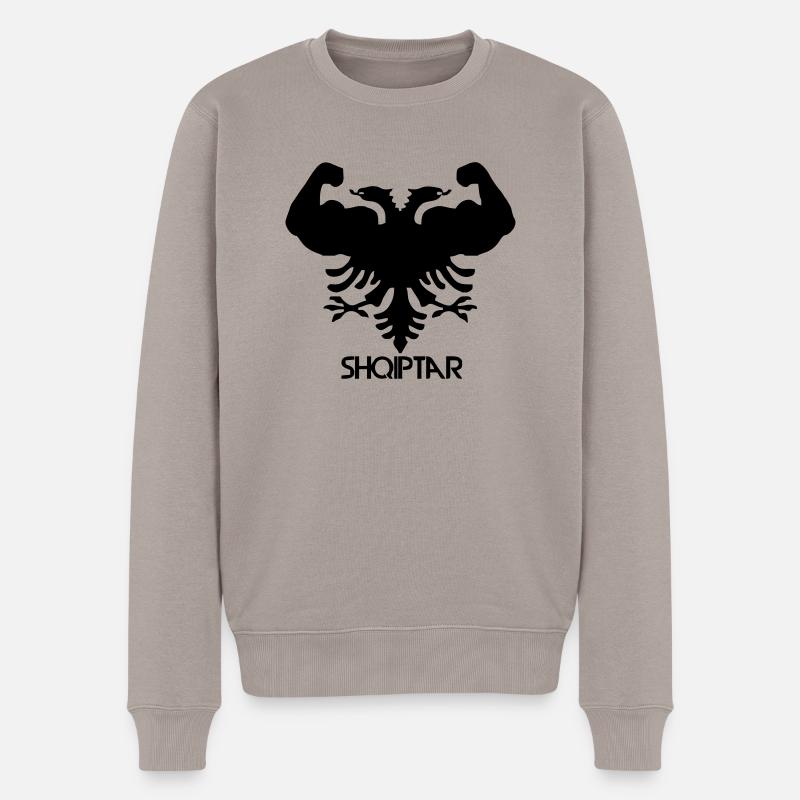 shqiptar - Männer Premium Bio Pullover - Taupe