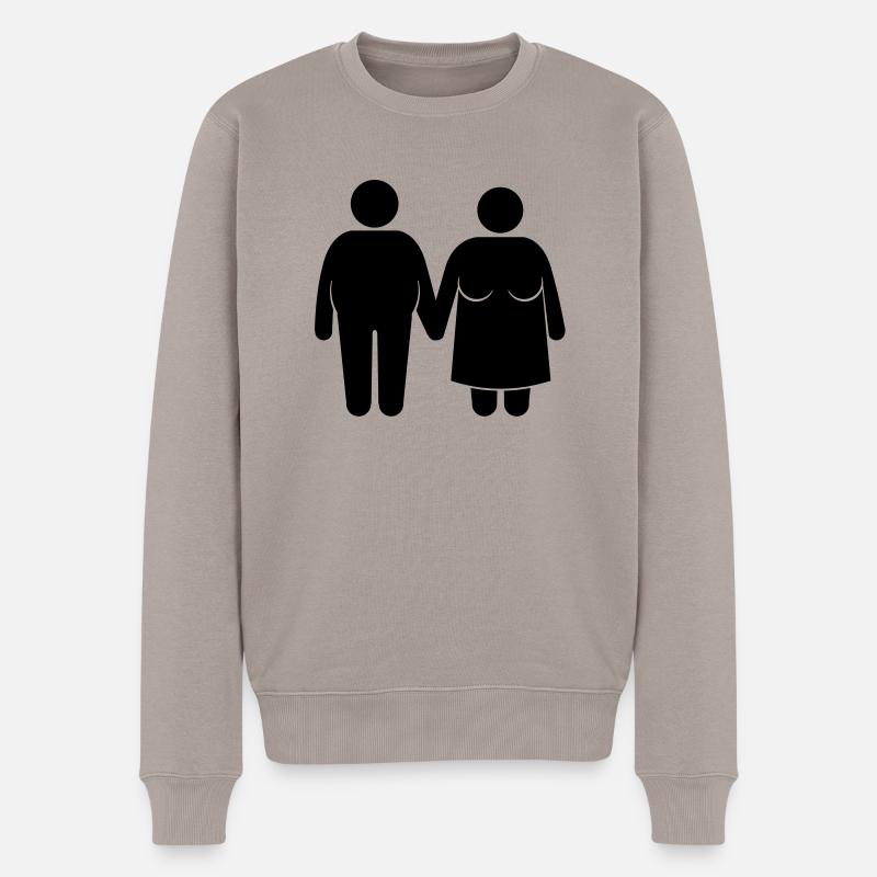fat couple - Pull Premium bio Homme - taupe