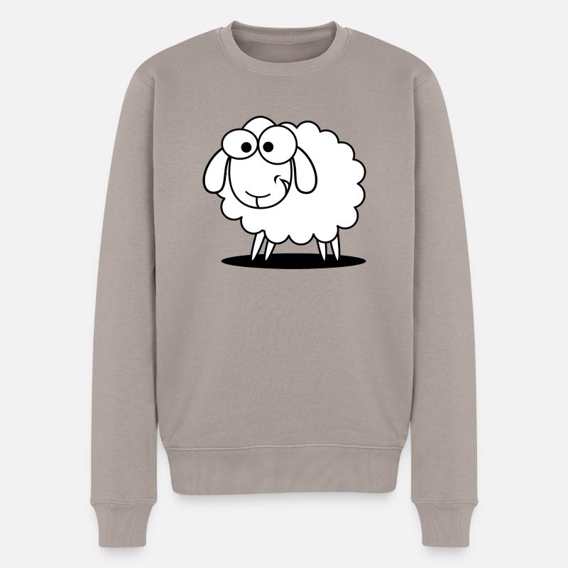 Schaf - Männer Premium Bio Pullover - Taupe