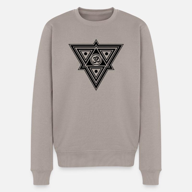 Om Aum 2 goa - Männer Premium Bio Pullover - Taupe
