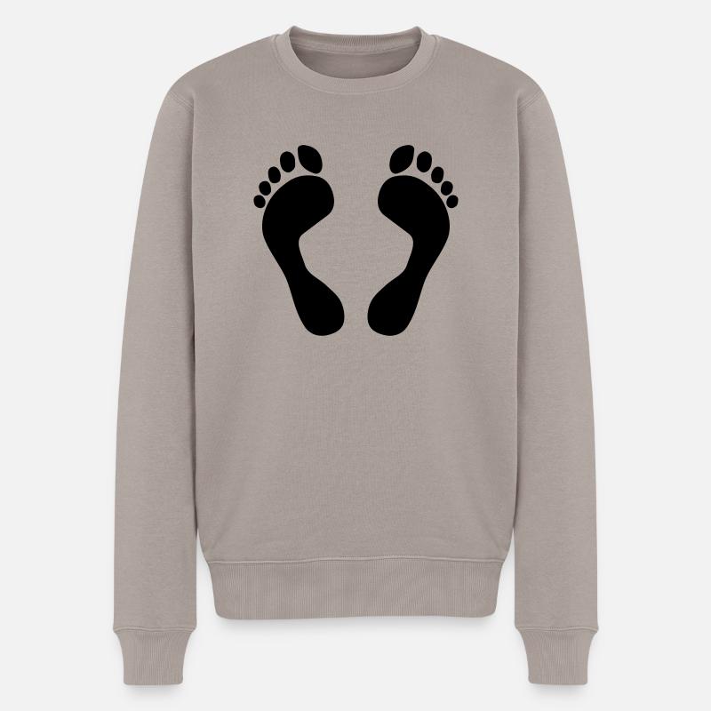 Fußabdrücke - Pull Premium bio Homme - taupe
