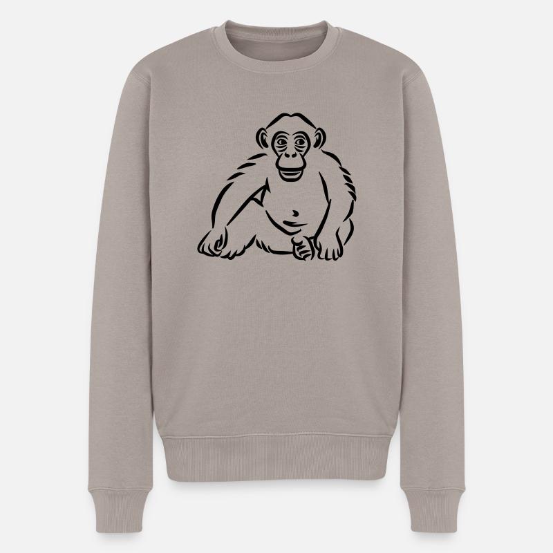 Singe - Pull Premium bio Homme - taupe