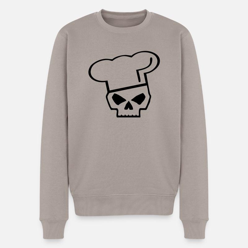 killer chef - Männer Premium Bio Pullover - Taupe